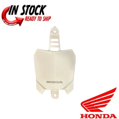 PLACA DE MATRÍCULA DELANTERA HONDA 2013-2024 CRF50F ORIGINAL OEM ROSS BLANCO 61140-GJG-C60ZA Foto 1 de 4
