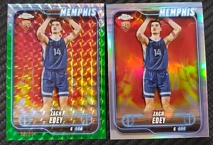 2024 Topps Chrome Zach Edey Green 55/99+Base Refractor Rookie GRIZZLIES #152 - Picture 1 of 5
