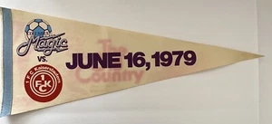 Defunct ASL Columbus Magic FC KAISERSLAUTERN Vintage Soccer Pennant JUNE 16 1979 - Picture 1 of 16