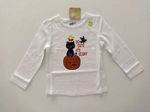 Langarmshirt~USA~86-92~Einteiler~Halloween~Shirt~Spruch~Kürbis~weiss~Crazy 8~neu - Bild 1 von 1