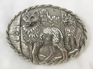 VGC Signed Made in USA 1994 3-D pewter belt buckle unisex - Picture 1 of 6