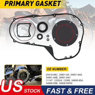 1999-2006 FITS HARLEY TWIN CAM BAGGER TOURING PRIMARY GASKET KIT / SET W / SEALS - Image 1 of 4