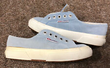 Superga Blue Suede Trainers, UK Size 1.5, Fleece Lined, Worn Once, Immaculate