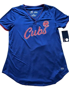 Chicago Cubs MLB Womens TX3 Cool Blue/Red Jersey Shirt Medium New - Picture 1 of 5