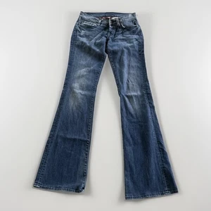 Lucky Brand Jeans Womens 00/24 27x34 Lil Maggie Blue Wash Bootcut Button Fly - Picture 1 of 11