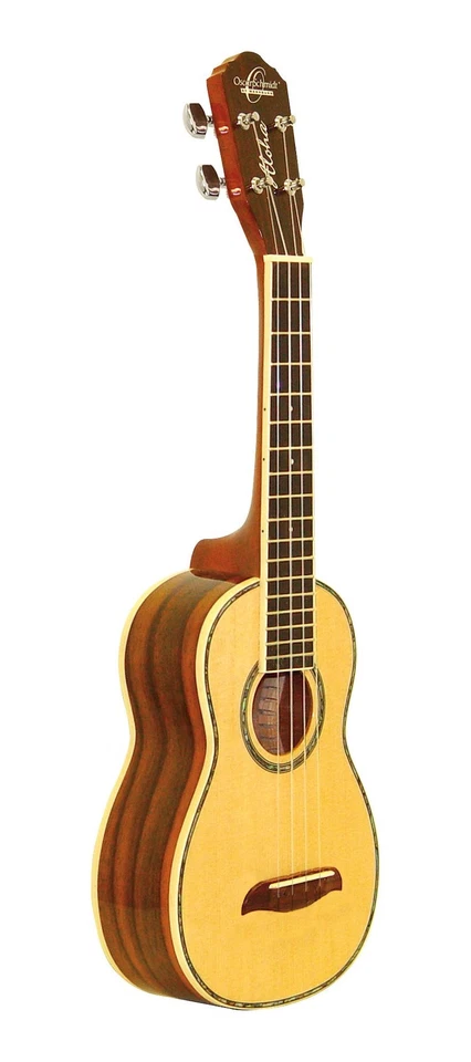 Oscar Schmidt Concert Ukelele - Gloss Spruce/Striped Ebony - OU3 - Image 1 of 1