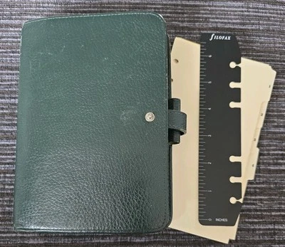 Filofax Richmond Personal Organizer Echtleder dunkelgrün Vintage selten - Bild 1 von 4