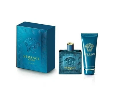 Versace Eros 3.3 OZ eau de parfum spray colonia para hombres + 3.4 OZ gel de ducha juego de viaje nuevo en caja Foto 1 de 2