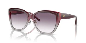New Emporio Armani Woman Cat Eye Sunglasses EA4198F 59908H Violet/Grey 57mm - Picture 1 of 1