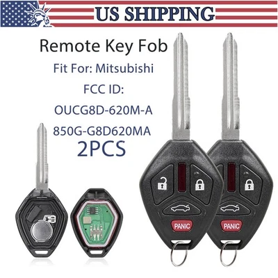 2 para Mitsubishi Galant Eclipse 2008 2009 2010 2011 2012 mando a distancia sin llave Foto 1 de 4