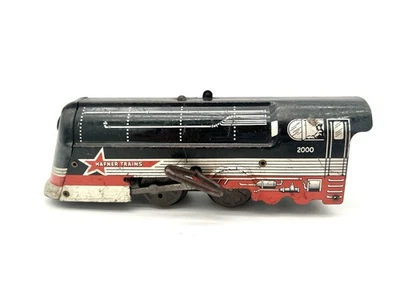 Vintage Hafner Trains 2000 Weißblech Stromlinien Uhrwerk Lokomotive - Bild 1 von 4