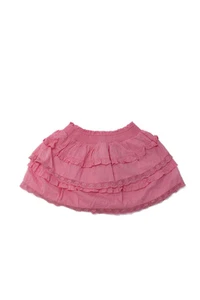Love Shack Fancy Girls Cotton Stretch Lace Trim Tiered Skirt Pink Size 8-9Y - Picture 1 of 5