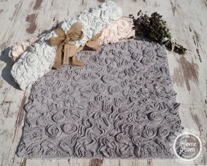 Badteppich Teppich 60 x 60 cm grau Baumwolle Landhaus Shabby Blanc Mariclo - Bild 1 von 2