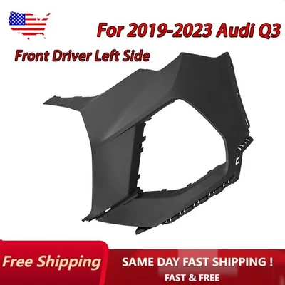 For 2019-2023 Audi Q3 Front Driver Left Side Bumper Face Bar End Extension NEW - Image 1 of 4
