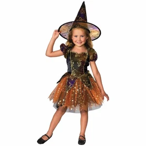 Elegant Witch Magic Sorceress Halloween Book Week Child Girls Costume M - Picture 1 of 1