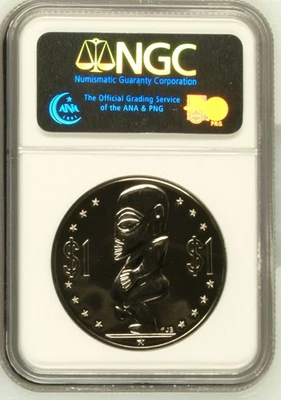 1976 Cook Islands Tangaroa Dong Dollar NGC MS 68 NGC Top Pop - Image 1 of 4