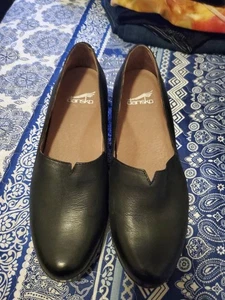 Dansko Mujer Loralie Mary Jane Cuña Cuero Verde Talla 39 - Imagen 1 de 6