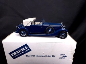 Danbury Mint 1934 Hispano-Suiza J12 1:24 Scale Diecast Model Car w/ Box L15SF - Picture 1 of 12