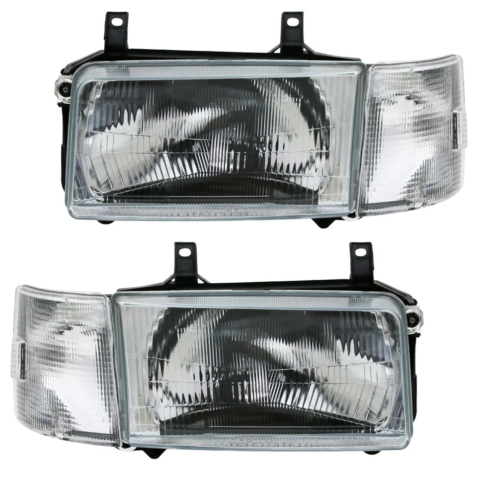 Design Scheinwerfer für VW T4 Bus Bj. 1990-2003 Schwarz mit Blinker Depo