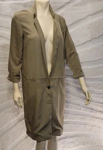 H&M Jacke Trench Style Schlitze Preppy Größe 6 - Bild 1 von 19