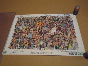 SEHR SELTEN SIGNIERTES Solar Opposites POSTER Cartoon Rick & Morty Goldbergs HULU 2024 - Bild 1 von 5