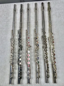 LOT OF 6 FLUTES - GEMEINHARDT, LOCTO, LAFAYETTE, ELDON, ARTLEY, ALLORA - Picture 1 of 12