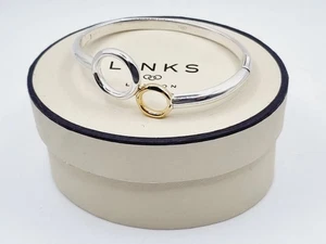 Links of London 20/20 bangle 18ct GOLD and sterling silver Small 750 925 RARE - Picture 1 of 18