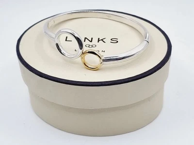 Links of London 20/20 bangle 18ct GOLD and sterling silver Small 750 925 RARE - Image 1 of 4
