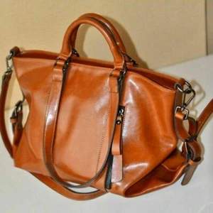 Damen Leder Handtasche Kuriertasche Schultertasche Damen Geldbörse Tragetasche Umhängetasche - Bild 1 von 13