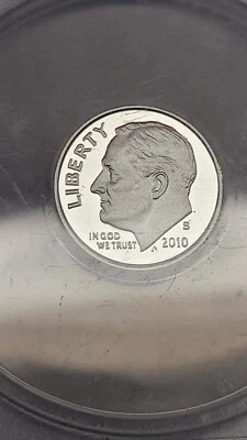 2010-S SILVER 10C Dime ANACS - PR70 DCAM - Anacs Certified ROOSEVELT DIME - Image 1 of 3