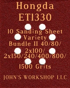 Hongda ET1330 - 40/80/100/150/240/400/800/1500 - 10 piezas Variedad Paquete II - Imagen 1 de 2