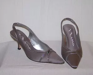 Scarpe eleganti donna Nina Slingback Light Cocoa 6 1/2 6,5 M tacco a pompa SH6 *NUOVE* - Foto 1 di 3