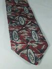 Robert Talbott Best Of Class Tie 100% Silk Abstract Paisley Red Made In Usa