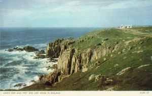 Postcard Land's End First and Last House in Cornwall England - Picture 1 of 2