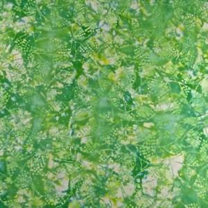 Batik, Malachite Green & White, Cotton Fabric, 12"L x 44"W