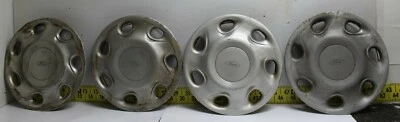 OEM Ford Set Hub Cap Wheel Covers F5CZ1130A Metallic Grey 1994-96 Escort (2742F) - Изображение 1 из 4