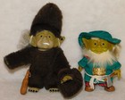 Pair Goldi Gnomis Trolls- 5" Shabby-Shag & 4.5" Parilo-Pa-Po by EuroPlay Germany