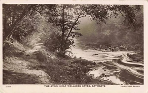 THE AVON, NEAR WALLACES CAVES, BATHGATE - 1912 REAL PHOTO POSTCARD (4999/J/24) - Picture 1 of 2