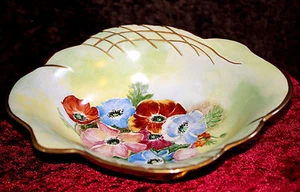 Vintage ROYAL WINTON Bowl GRIMWADES Floral Design Gilded Trim Hand-painted - Picture 1 of 11