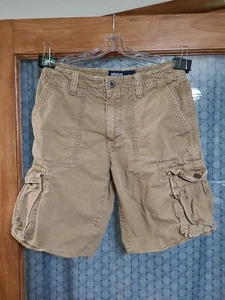 American Eagle Mens Cargo Shorts Tan Khaki Cotton Ripstop 30X10.5 - Picture 1 of 11