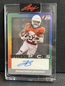 2024 Leaf Pro Set Metal Jonathon Brooks Auto Rookie Prospects Lenticular Silver - Picture 1 of 3