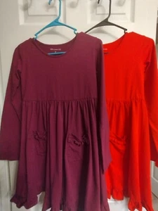 Millie Loves Lily Dresses Red & Purple Long Sleeve Pockets Girl's Size 14 - Picture 1 of 8