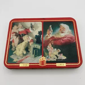 Vintage 1996 COCA-COLA SANTA CLAUS CHRISTMAS PLAYING CARDS Sealed 2 decks in Tin - Picture 1 of 3