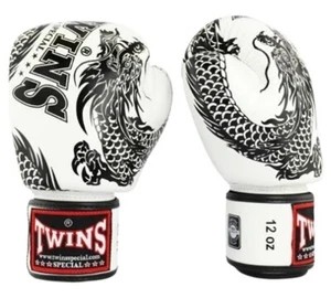 Guantes de Boxeo Especiales Gemelos FBGVL3-49 Muay Thai MMA Hechos en TH Elegante Negro/Blanco - Imagen 1 de 10