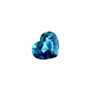 NATURAL Sapphire 0.76ct Vivid Teal Green Blue Heart Cut UNTREATED Gem 6x5mm VS - Picture 1 of 3