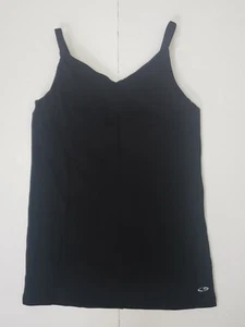Champion Sports Women's Workout Tank Top Medium Built In Padded Bra Black Nylon - Picture 1 of 6