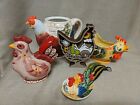 Rooster Pitcher, Measuring Spoons, Diorama, Spoon Rest & Gravy Boat