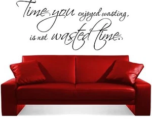 JOHN LENNON WASTING LYRICS QUOTE MUSIC WALL ART VINYL STICKER BEDROOM HOME DIY - Picture 1 of 1