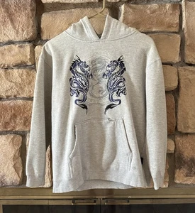VTG Y2K 00s Top Heavy Dragon Embroidery hoodie Boys/Youth Large Fits XS/S Adult - Picture 1 of 9