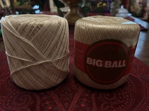 1 Clark’s Big Ball 3 Cord Crochet Thread & Not Sure On Other ! - Picture 1 of 2
